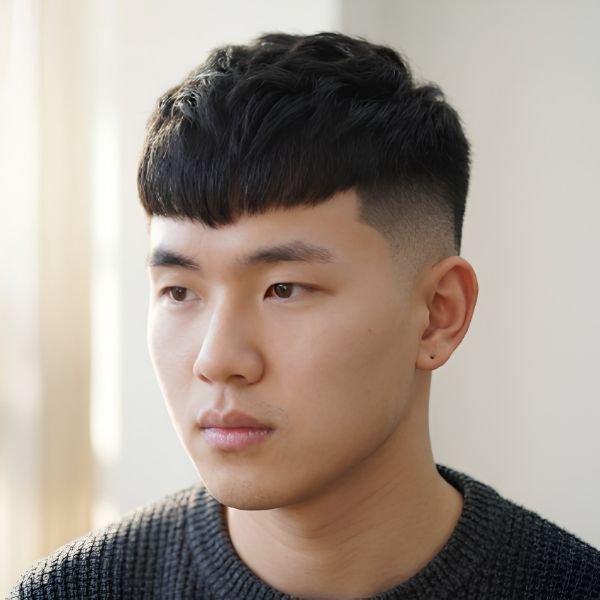 Asian Hair French Crop Fade