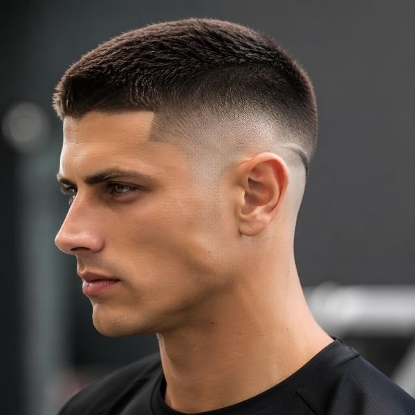 Athletic Burst Fade Crew Cut