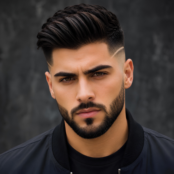 Beard Burst Fade Comb Over