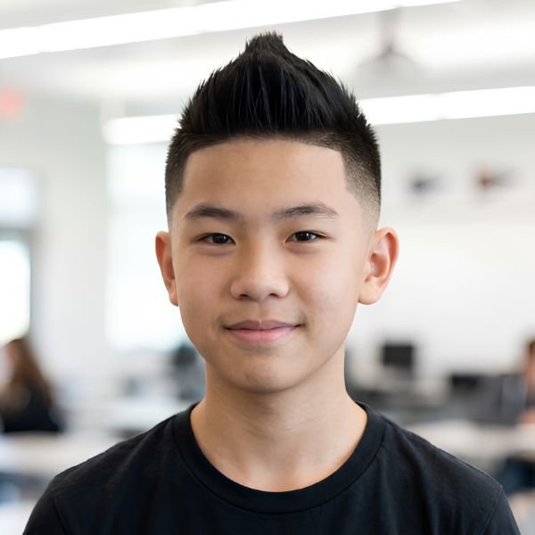 Burst Fade Mohawk for Teens