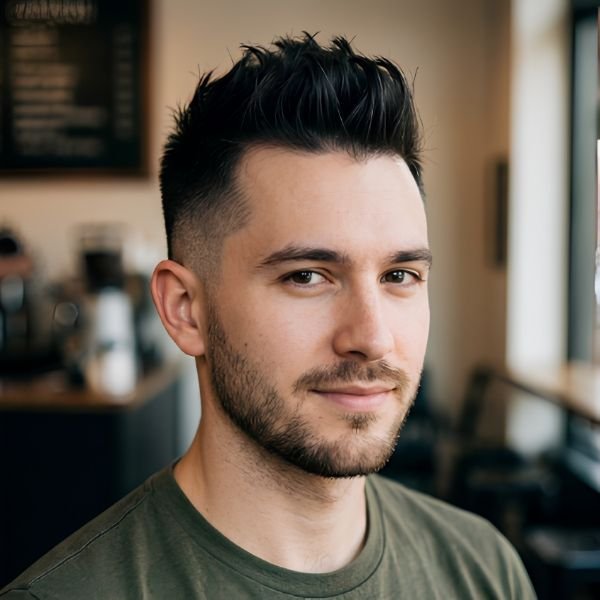 _Burst Fade Mohawk for Thin Hair