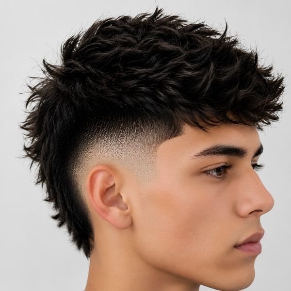 _Classic Burst Fade with Thick Top