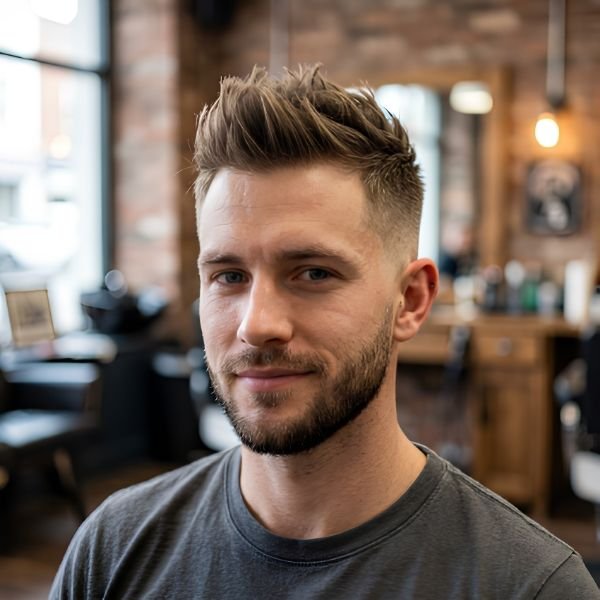 Curly Burst Fade for Thick Hair