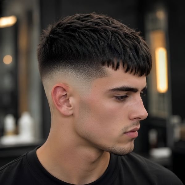 French Crop Drop Fade Haircut