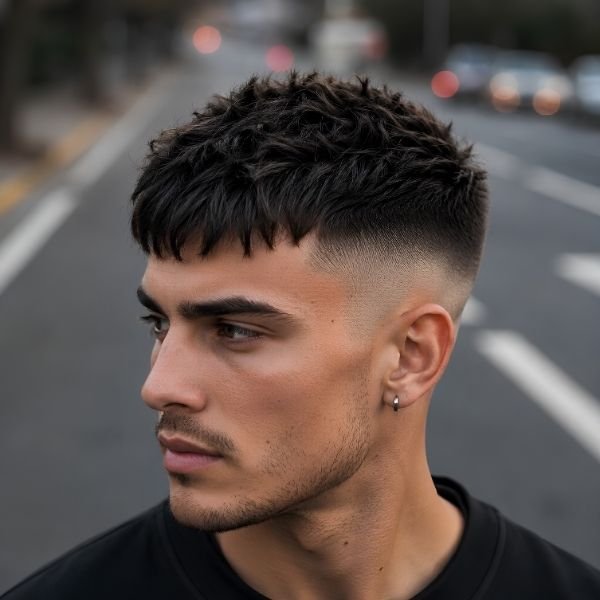 French Crop Messy Fade Haircut (1)