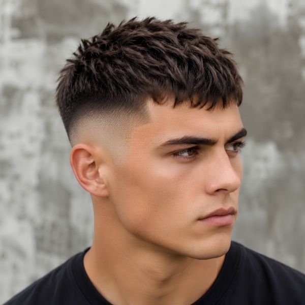French Crop Textured Fade Haircut