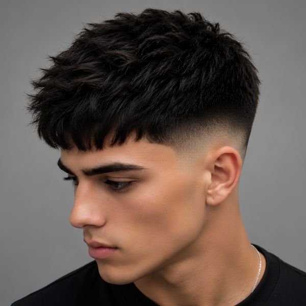 French Crop Thick Fade Haircut