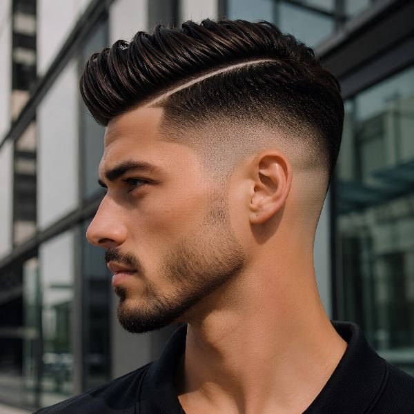 Hard Part Burst Fade Side Part