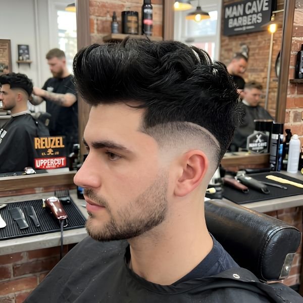 High Burst Fade for Thick Hair