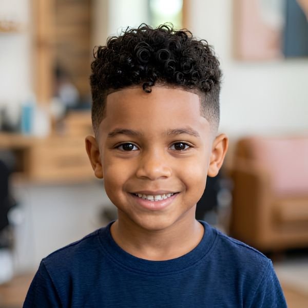 High Fade Style for Curls