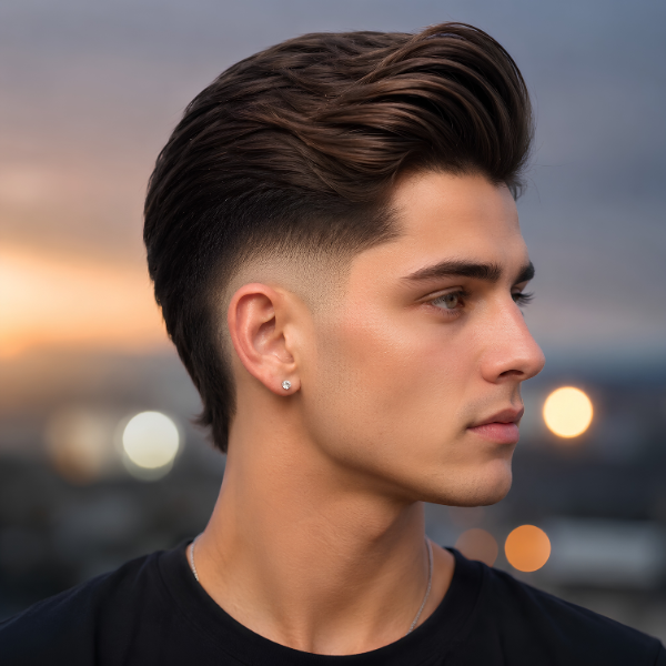 Long Burst Fade Comb Over