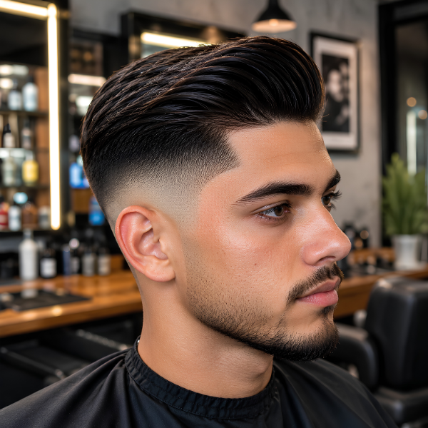 Mid Burst Fade Comb Over (1)