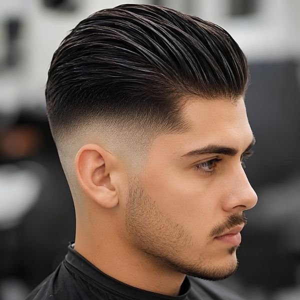 _Mid Burst Fade Slick Back