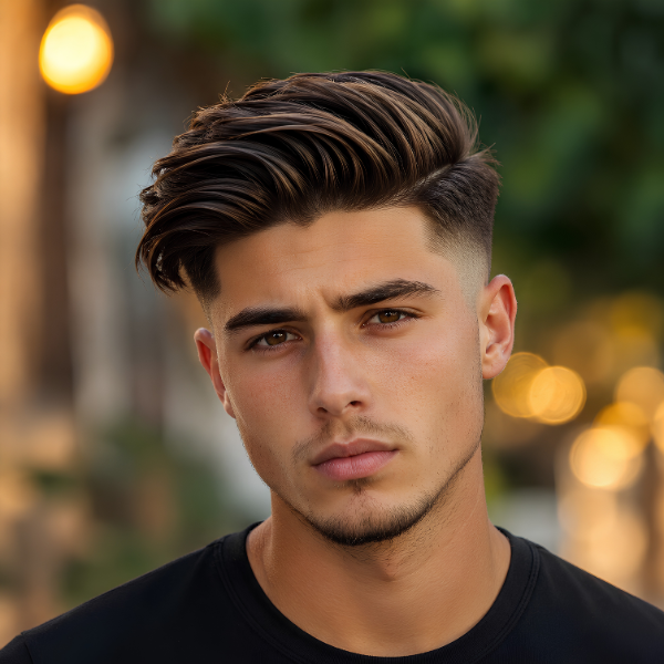 Modern Burst Fade Comb Over