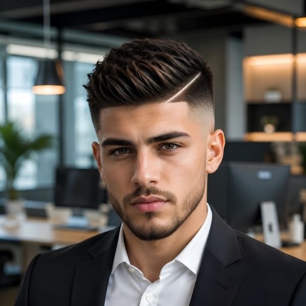 Modern Business Burst Fade Hard Part
