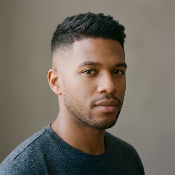 Modern Textured Crew Cut Fade