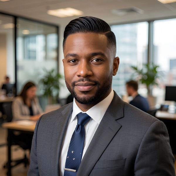 Professional Executive Slick Back Fade
