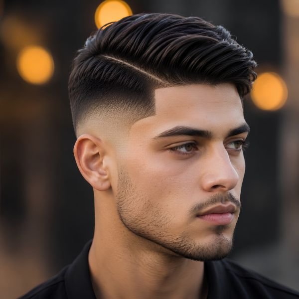 Sharp Line-Up Burst Fade Side Part (1)