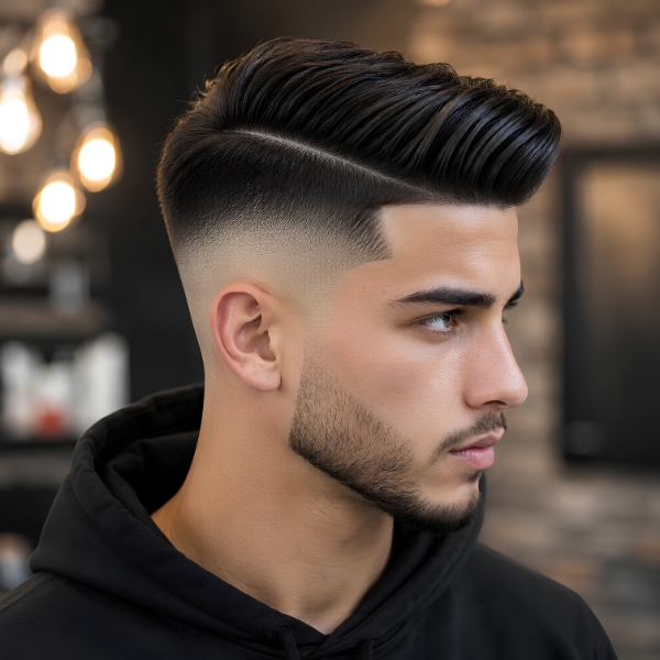 Skin Burst Fade Comb Over