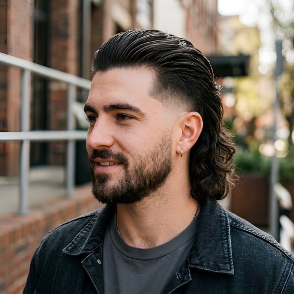 _Slick Back Mullet Burst Fade