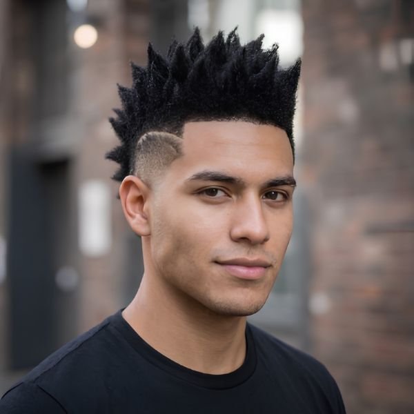 Spiky Burst Fade Mohawk