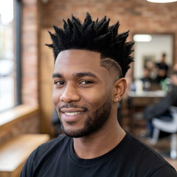 _Spiky Burst Fade for Thick Hair