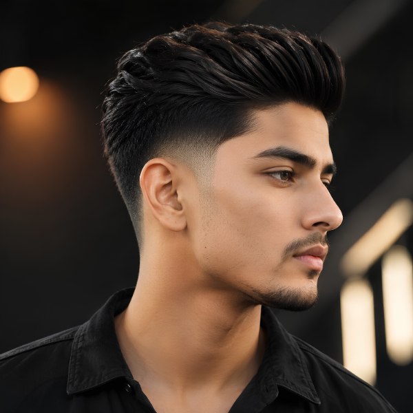 Taper Burst Fade Comb Over