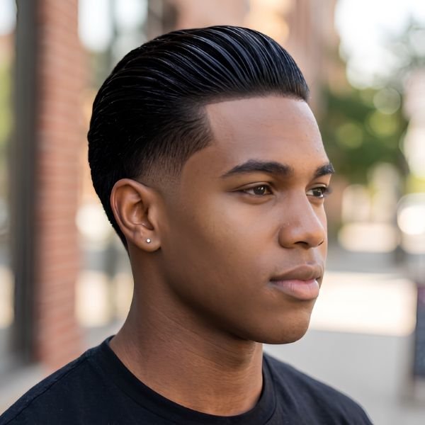 Taper Burst Fade Slick Back