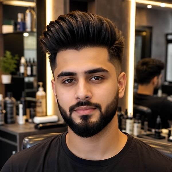 Beard with Quiff Haircut