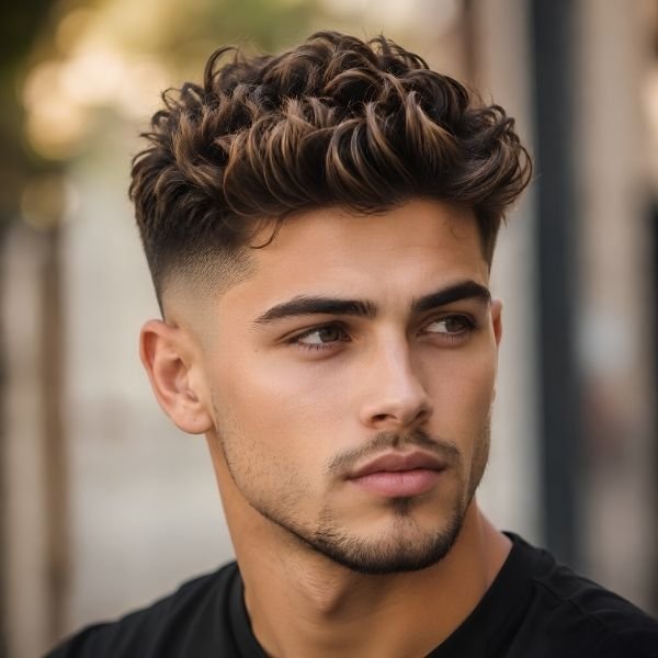 Brush-Up Wavy Burst Fade