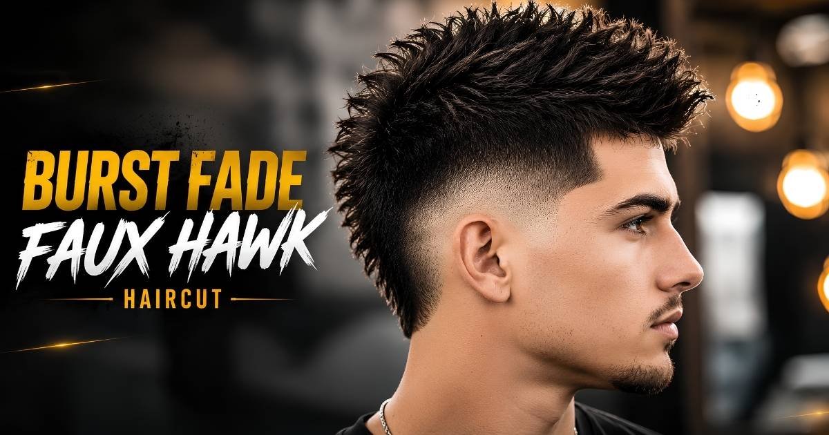 Burst Fade Faux Hawk Haircut