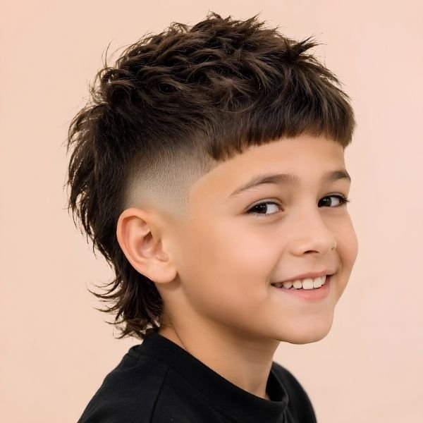 Burst Fade Mullet for Kids
