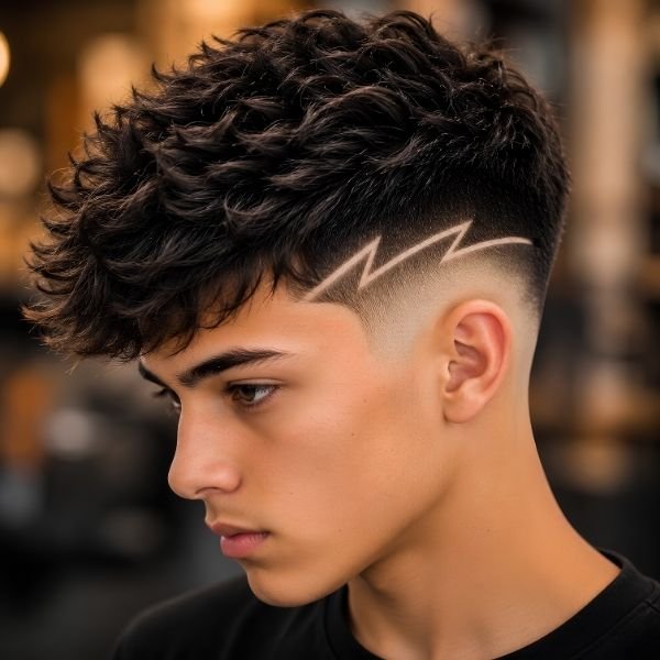 Burst Fade with Hair Design
