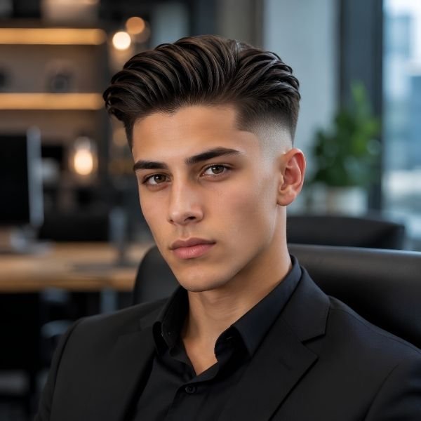 Burst Fade with Slick Back
