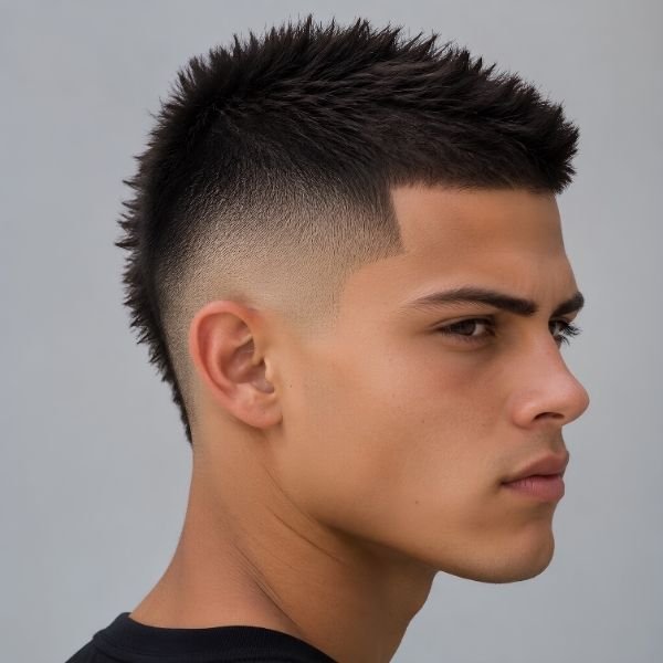 Buzz Cut Faux Hawk Burst Fade