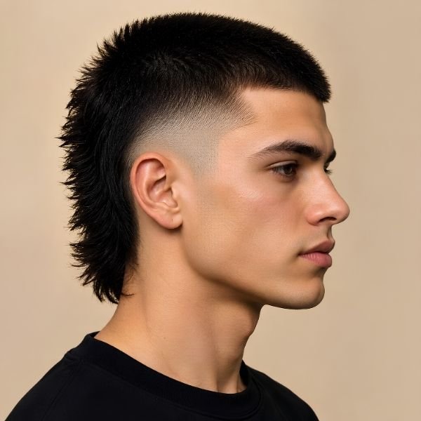 _Buzz Cut Mullet with Burst Fade