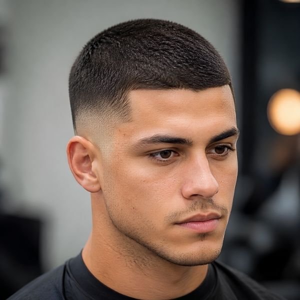 Classic Burst Fade Buzz Cut