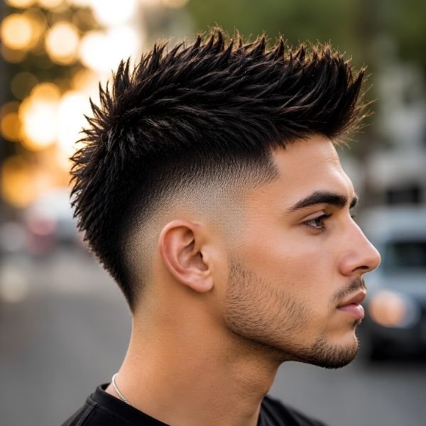 Classic Burst Fade Faux Hawk