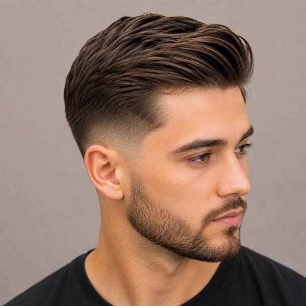 Comb Over Low Burst Fade