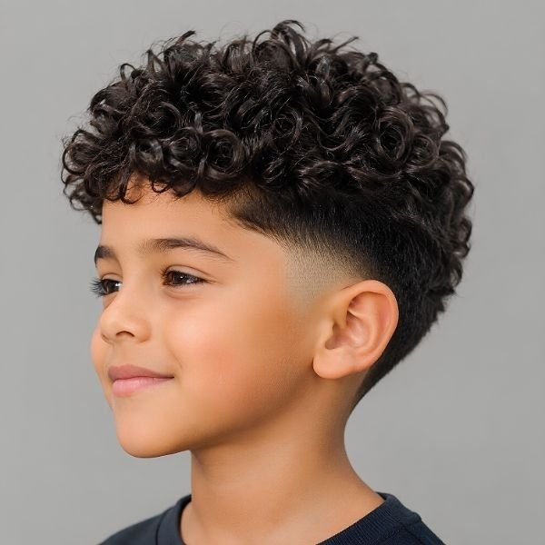 Curly Burst Fade for Kids