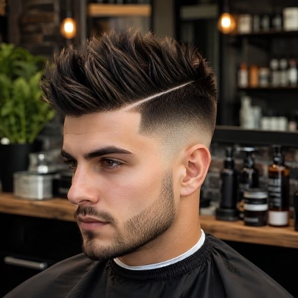 Faux Hawk with Hard Part 