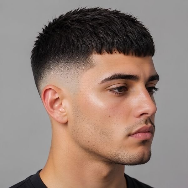 _French Crop Burst Fade Buzz Cut