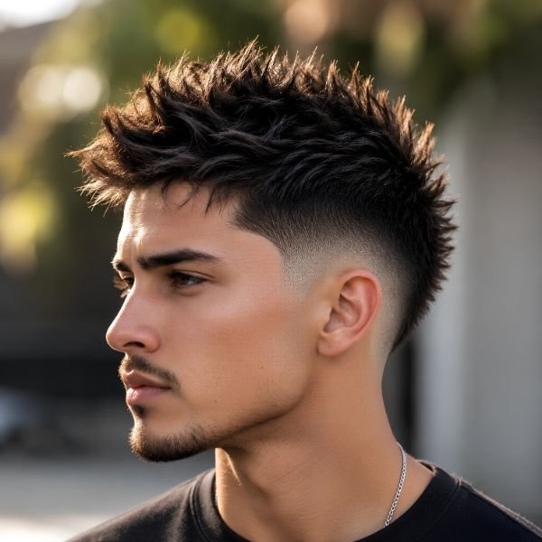 Low Burst Fade Faux Hawk