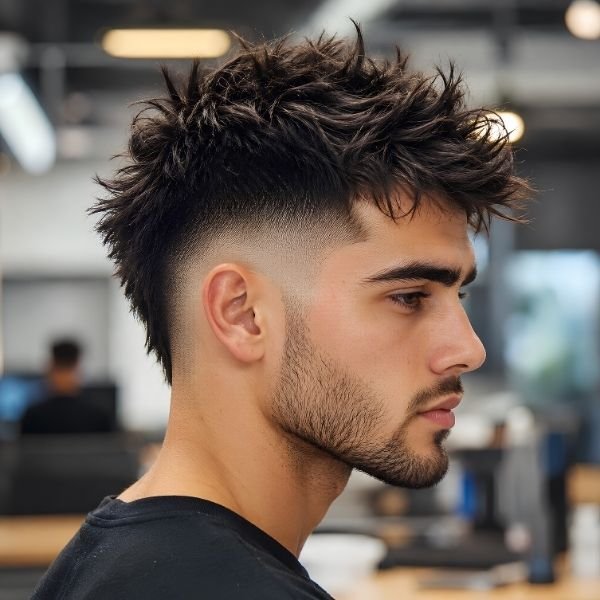 Messy Burst Fade Faux Hawk