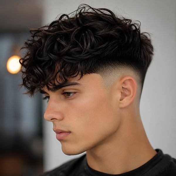 Messy Wavy Burst Fade