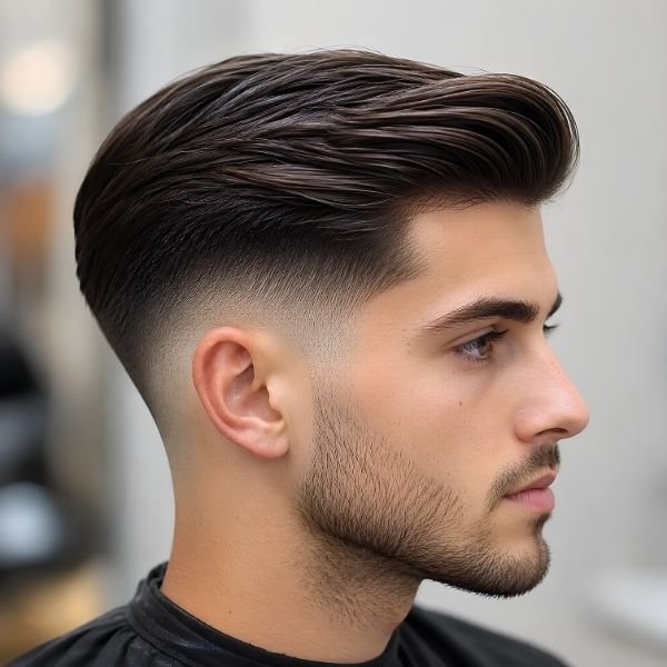 Mid Taper Fade Comb Over