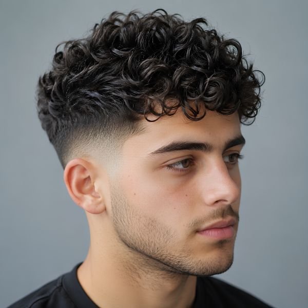 Mid Taper Fade Curly Hair