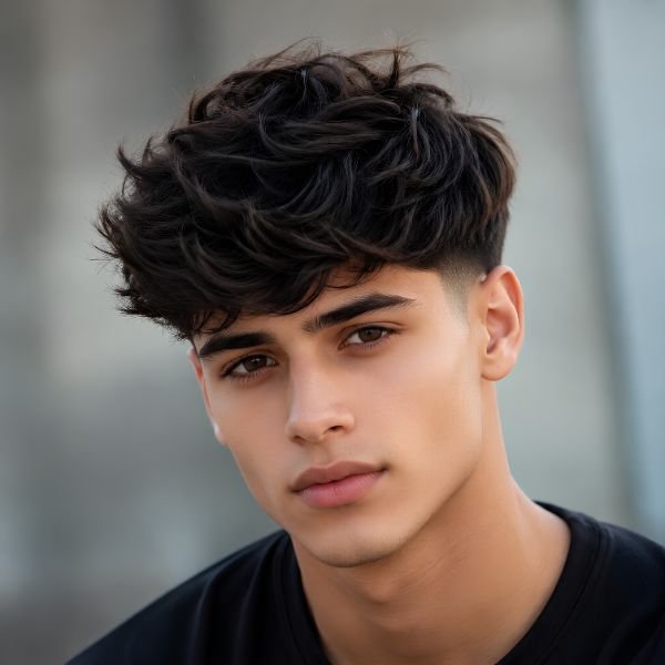 Mid Taper Fade Fluffy Hair