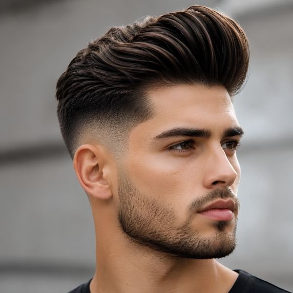 Mid Taper Fade Pompadour