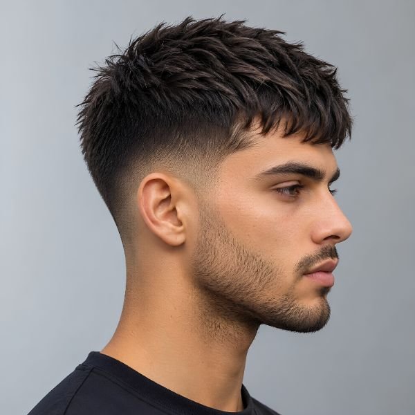 Mid Taper Fade Textured Crop